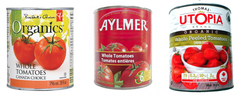 Canned tomatoes