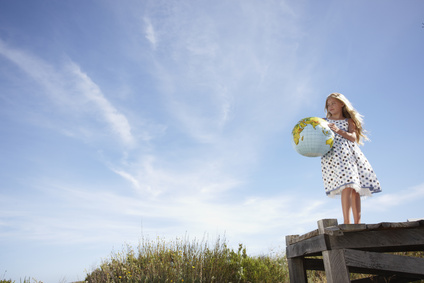 Girl with a globe